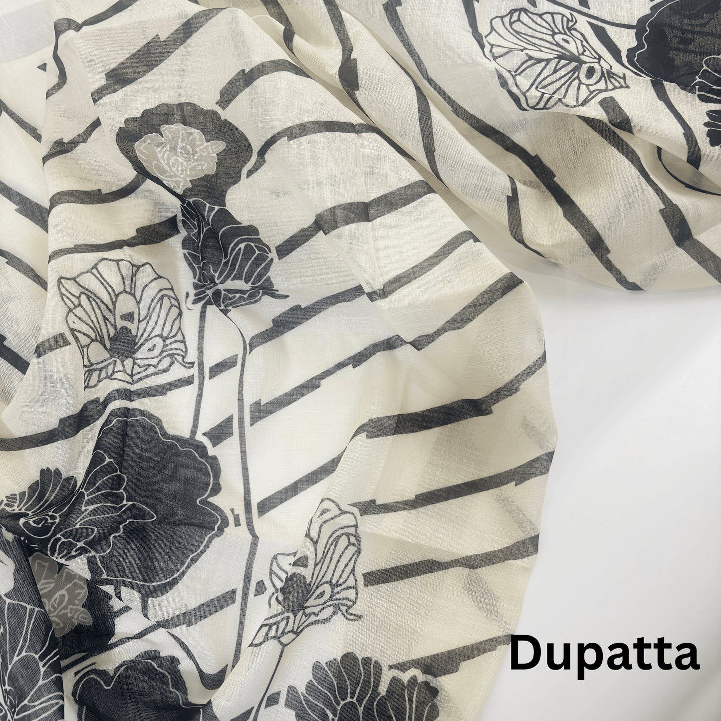 Pure Linen Cotton Kantha Embroidery Suit