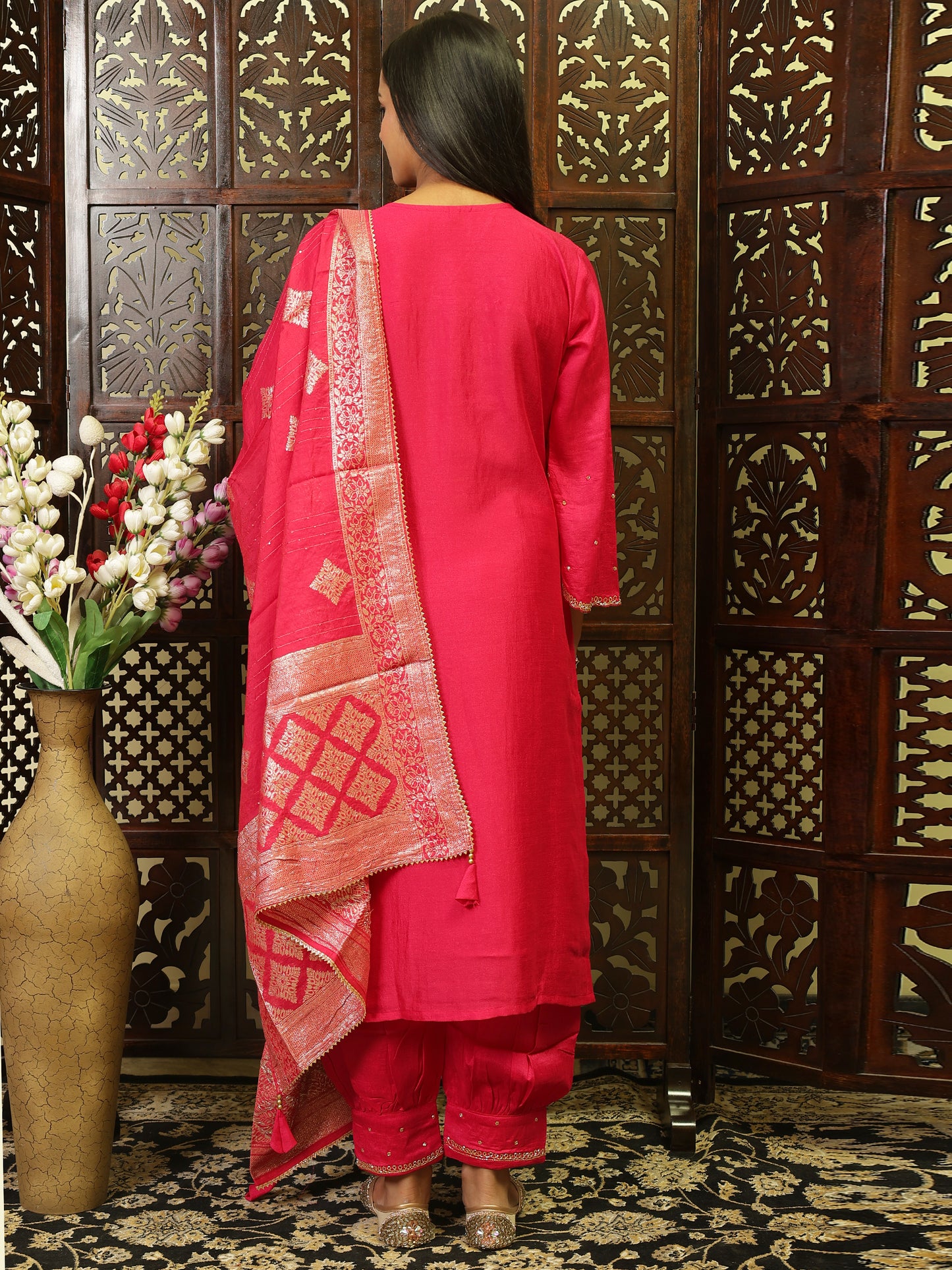 Pink Kurta Set For Women