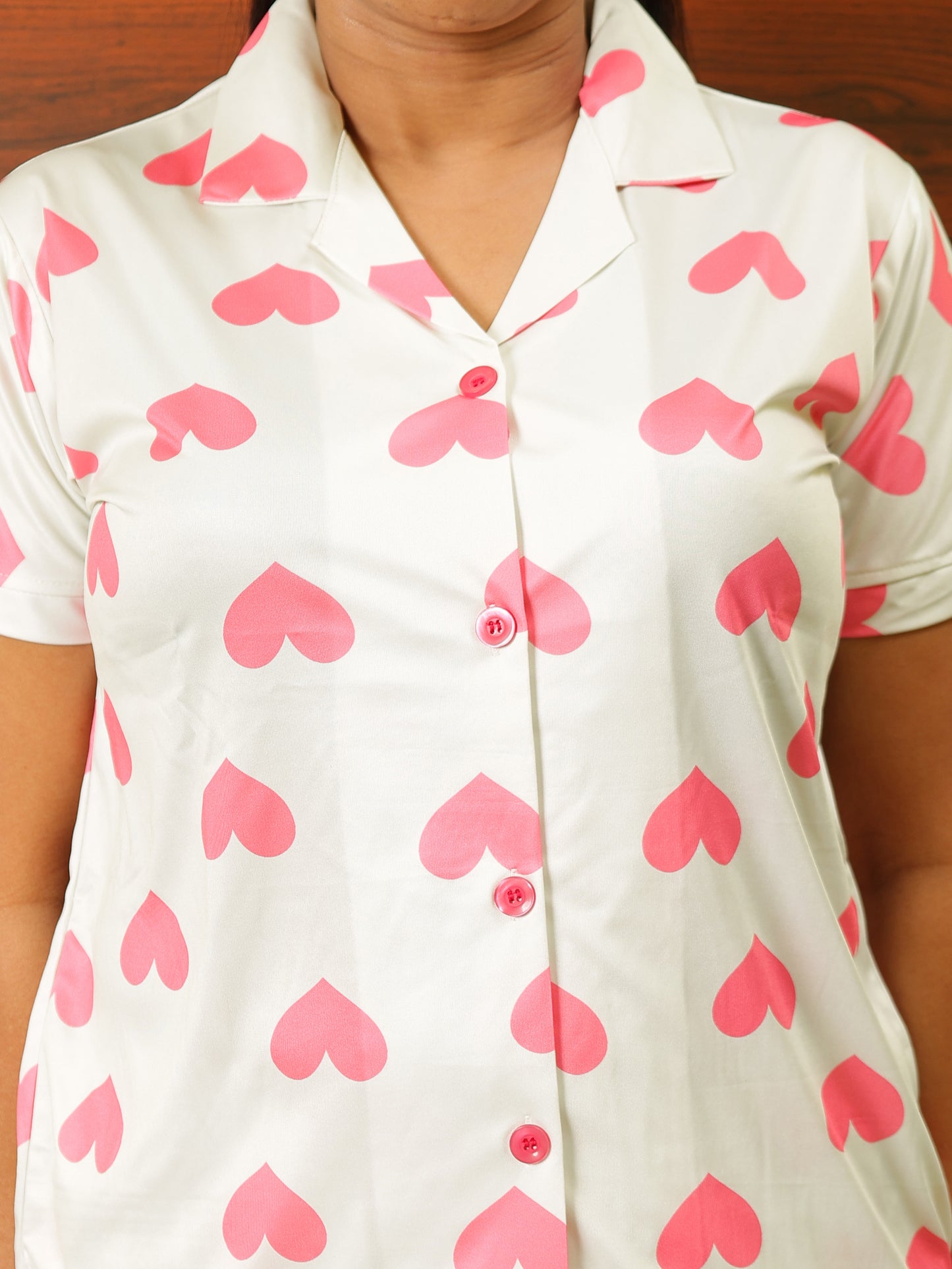 Little Heart Night Suit For Women