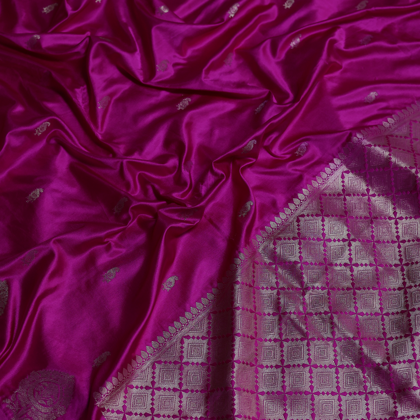 Purple Raw Mango Silk Saree