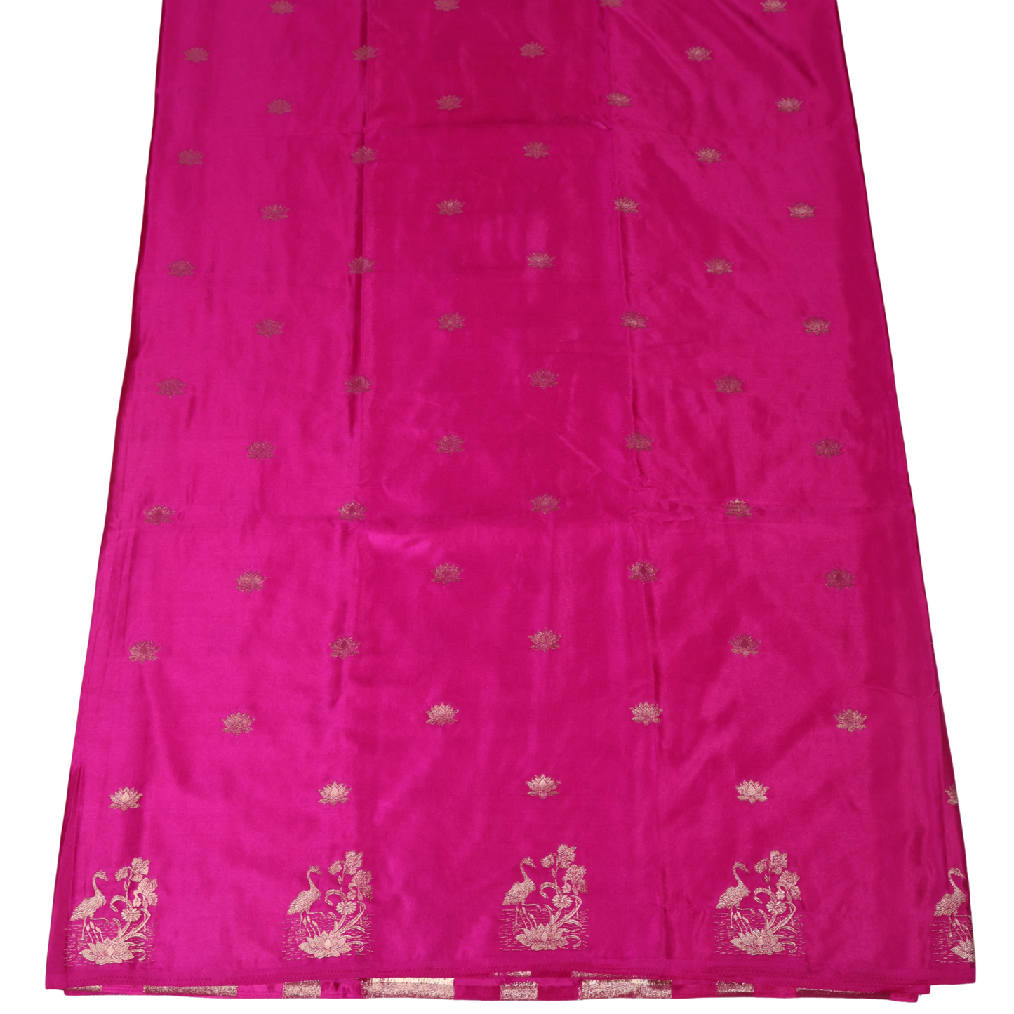 Raw Mango Silk Saree (Magenta)