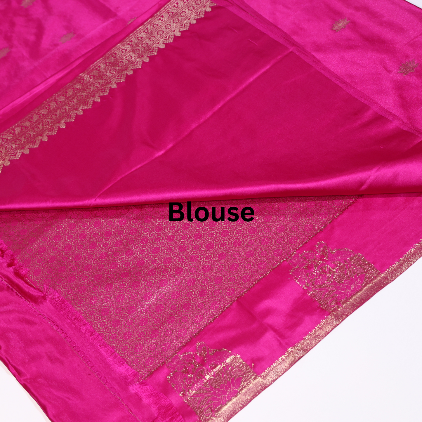 Raw Mango Silk Saree (Magenta)