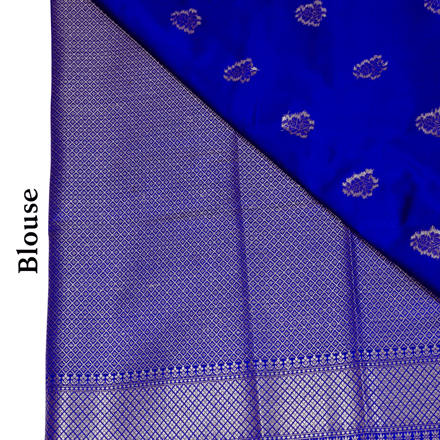 Blue Katan Silk Saree