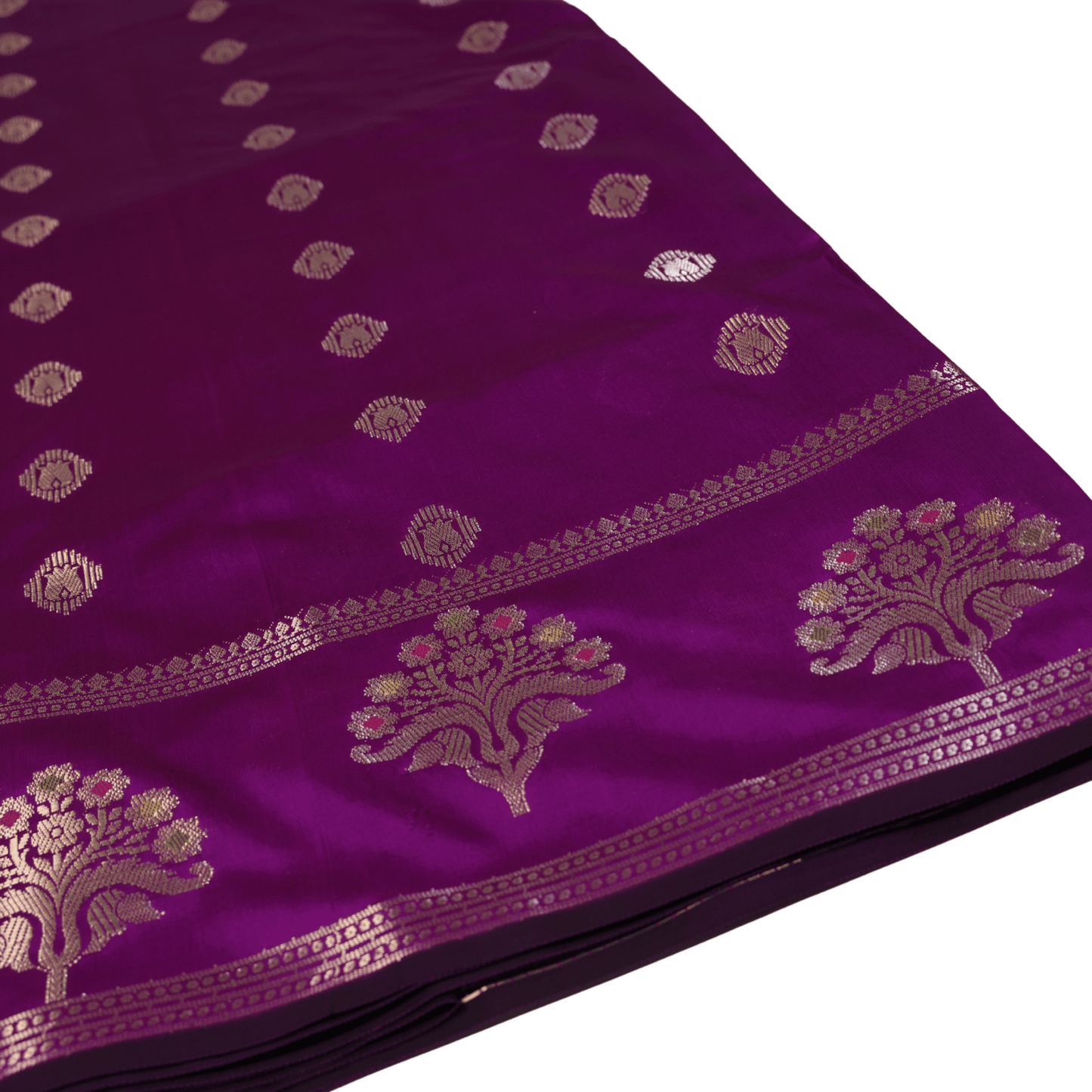 Premium Katan Silk Saree (Purple)