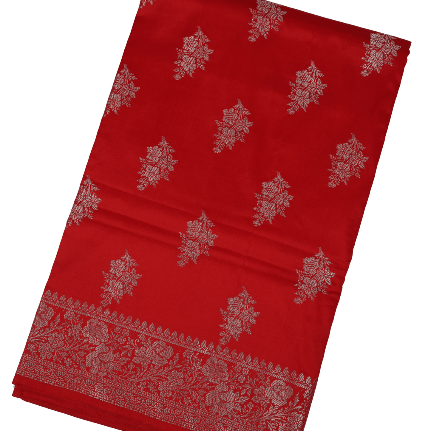 Red Katan Silk Saree