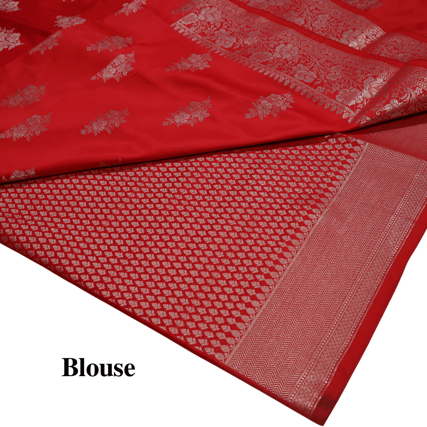 Red Katan Silk Saree