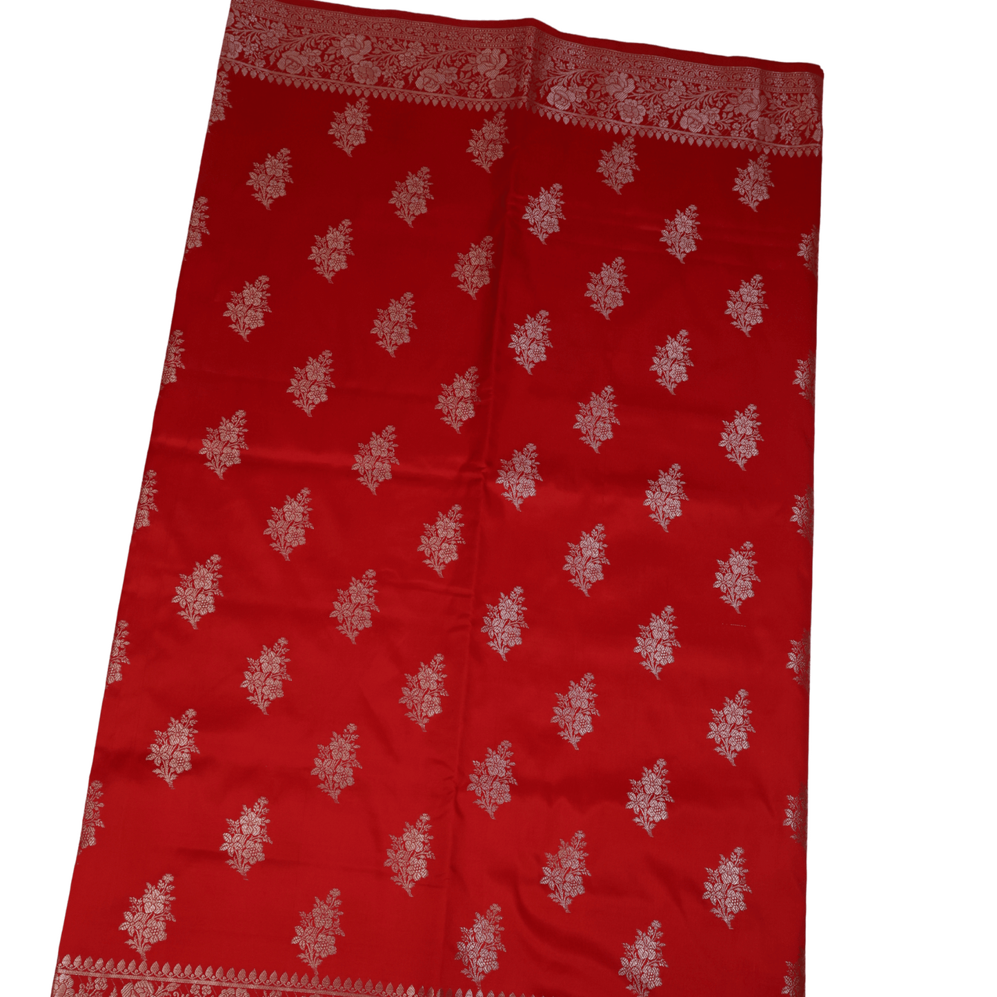 Red Katan Silk Saree
