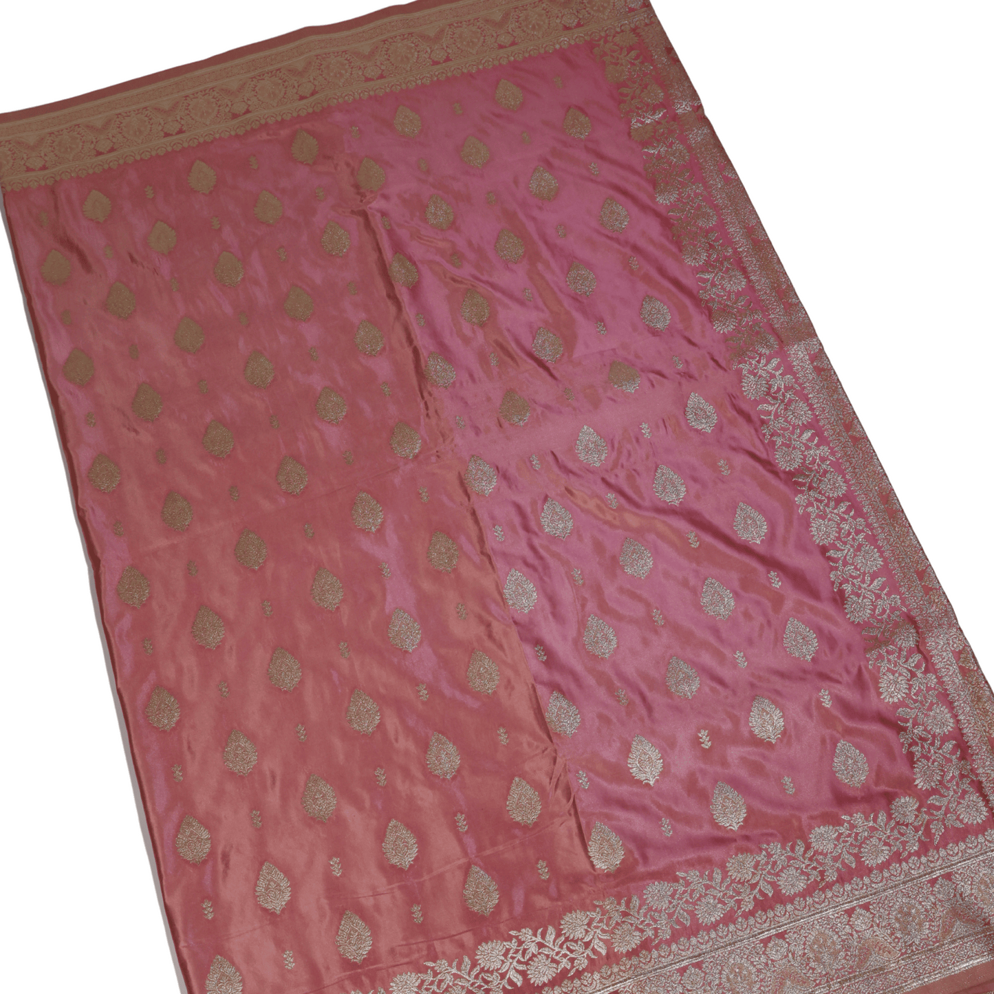 Premium Banarasi Silk Saree (Pink)