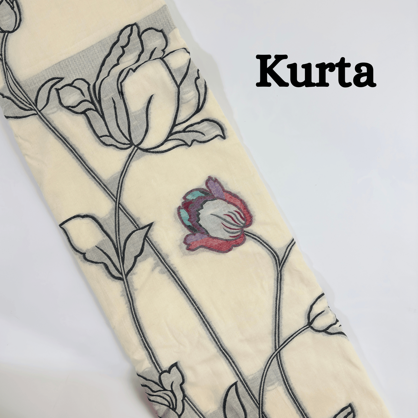 Off White Pure Linen Unstitched Suit
