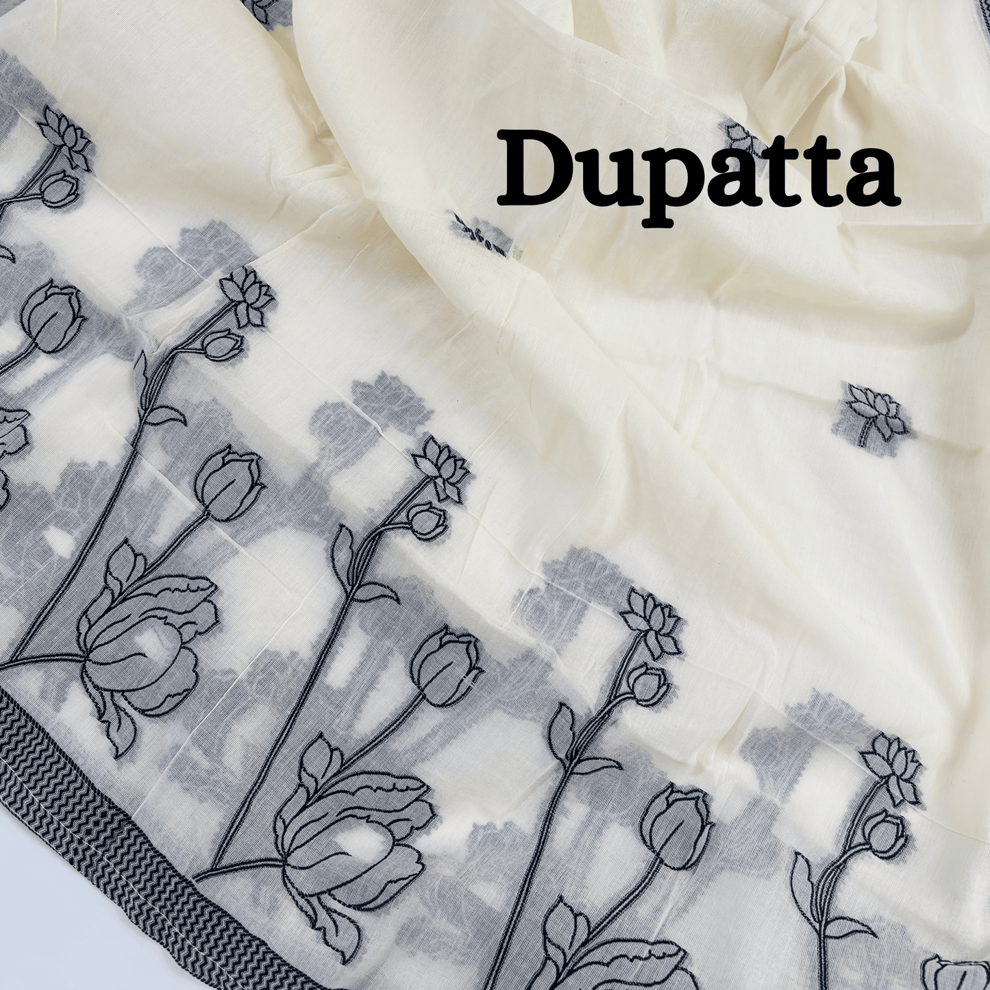 Off White Pure Linen Unstitched Suit