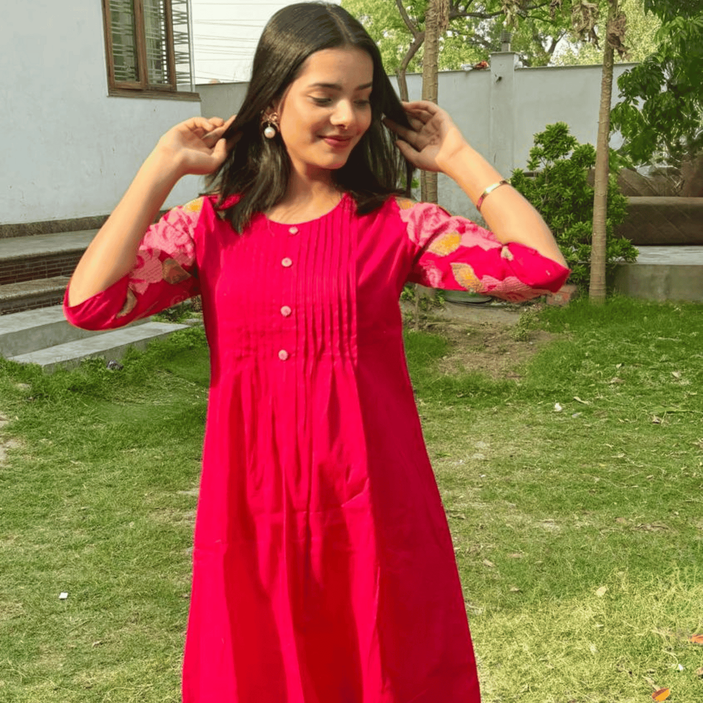 Pink Embroidery Co-Ord Set