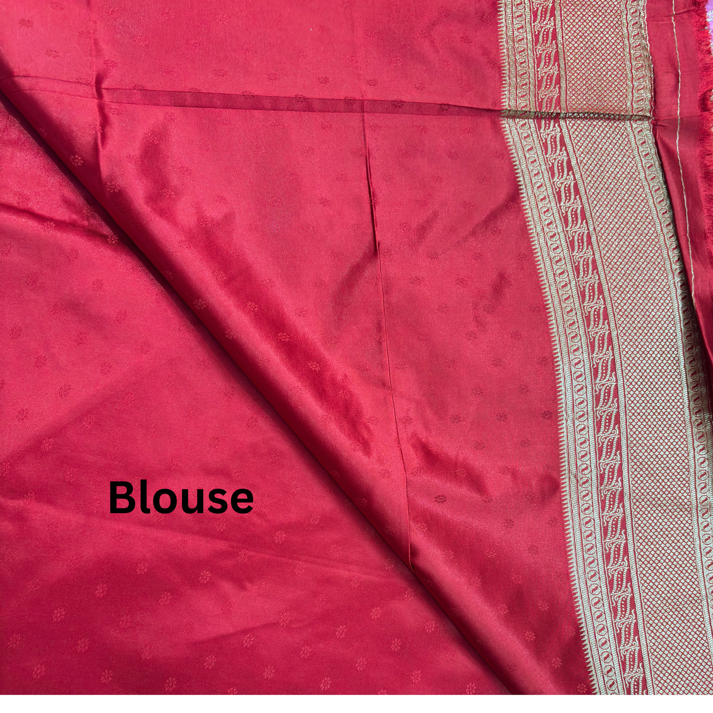 Pink Banarasi Silk Saree