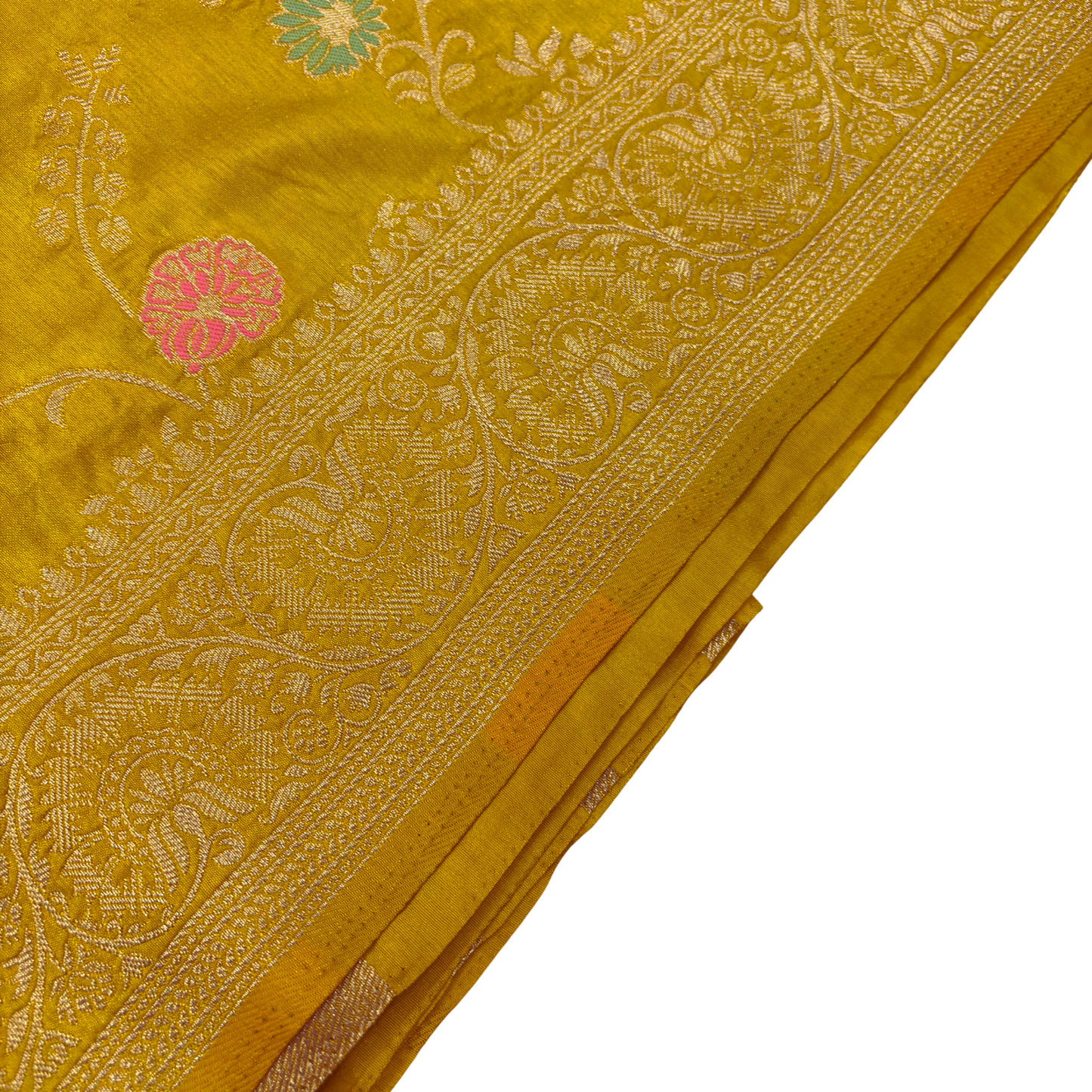 Premium Yellow Katan Silk Saree