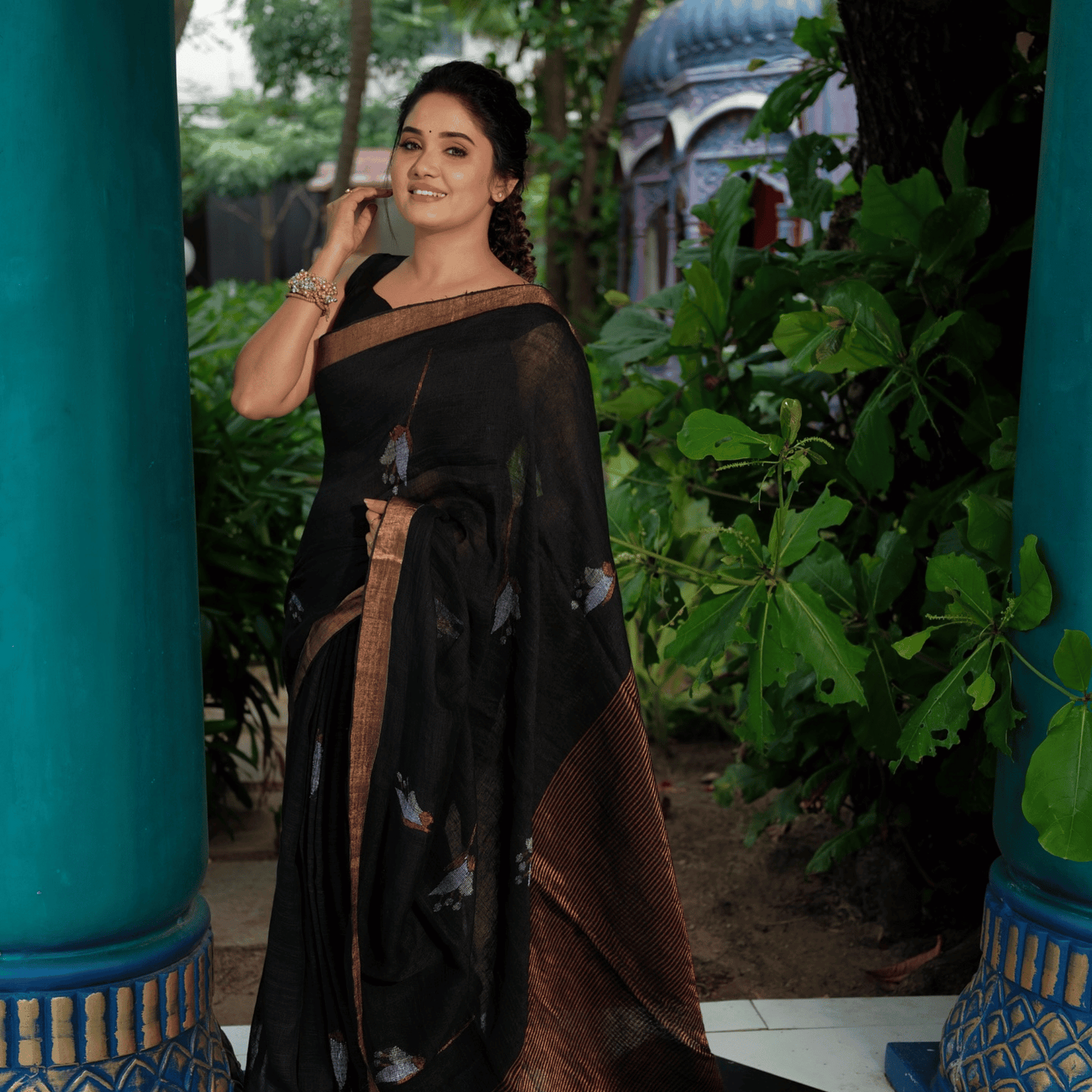 Pure Linen Saree