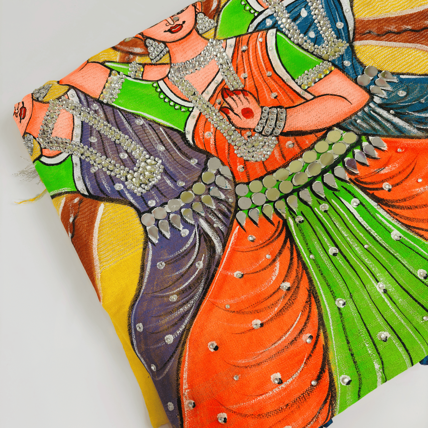 Yellow Hand Painting Saree