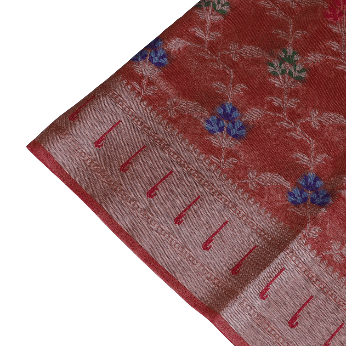 Rose Gold Tissue Banarasi Silk Saree