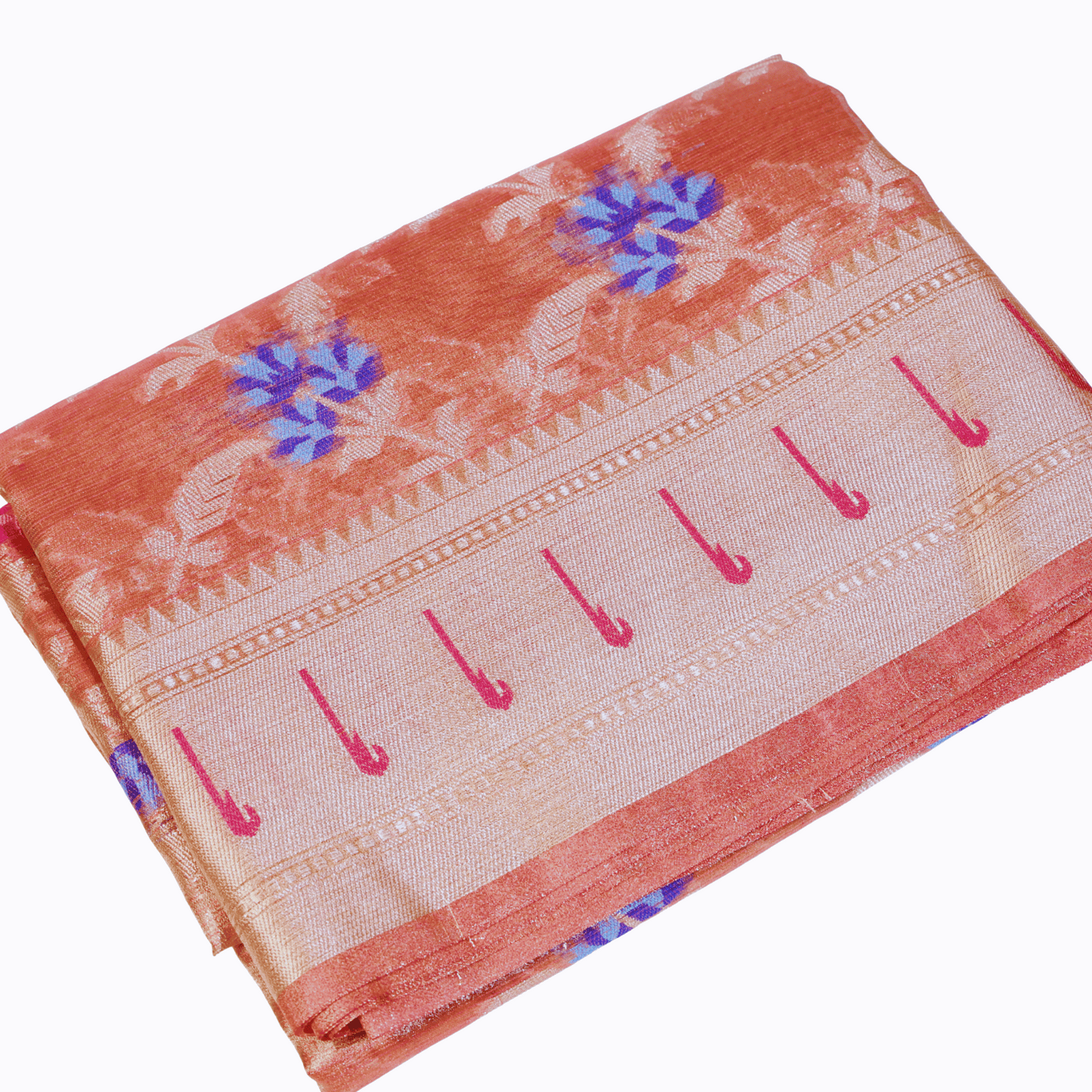 Rose Gold Tissue Banarasi Silk Saree
