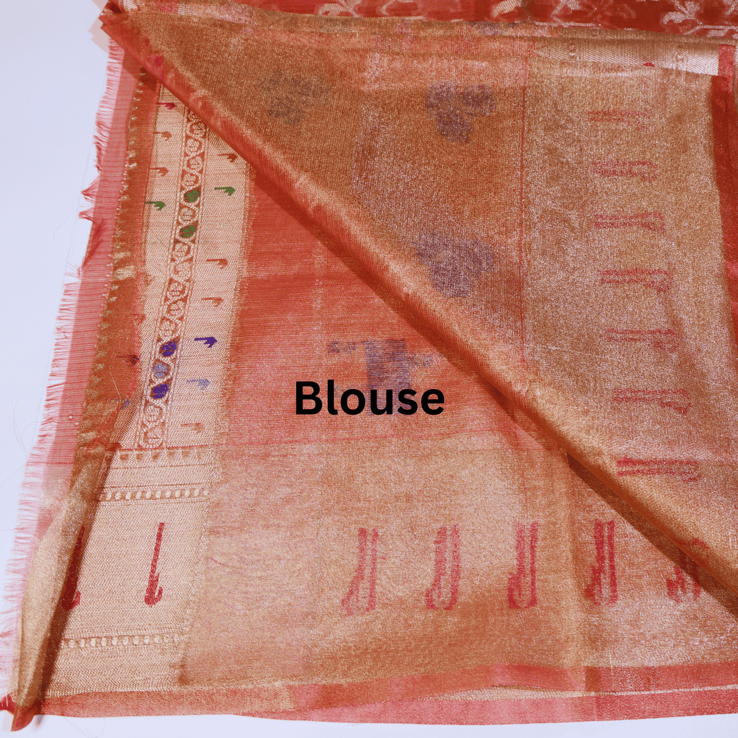 Rose Gold Tissue Banarasi Silk Saree