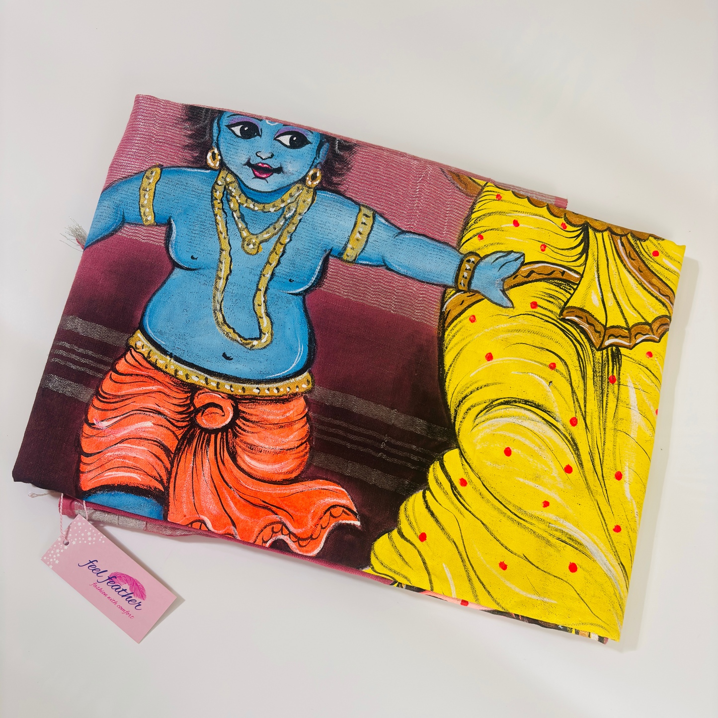 Hand-Painting Saree (Bal-Krishna)