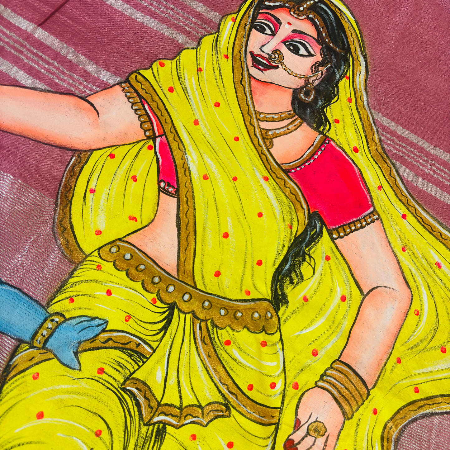 Hand-Painting Saree (Bal-Krishna)