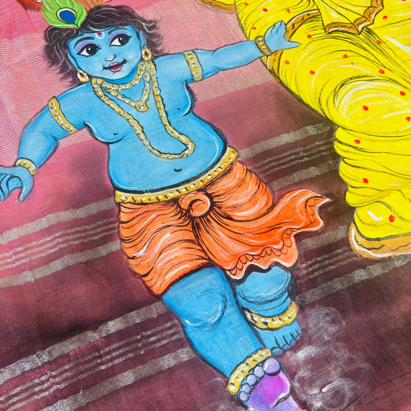 Hand-Painting Saree (Bal-Krishna)