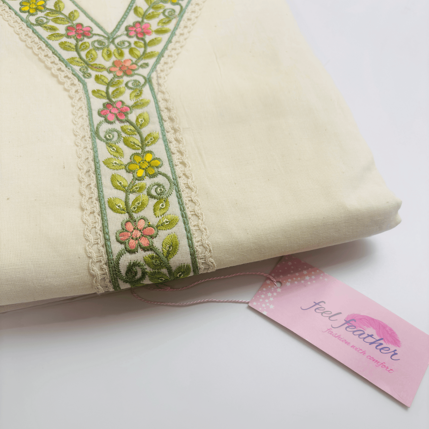 White Unstitched Suit (Floral)