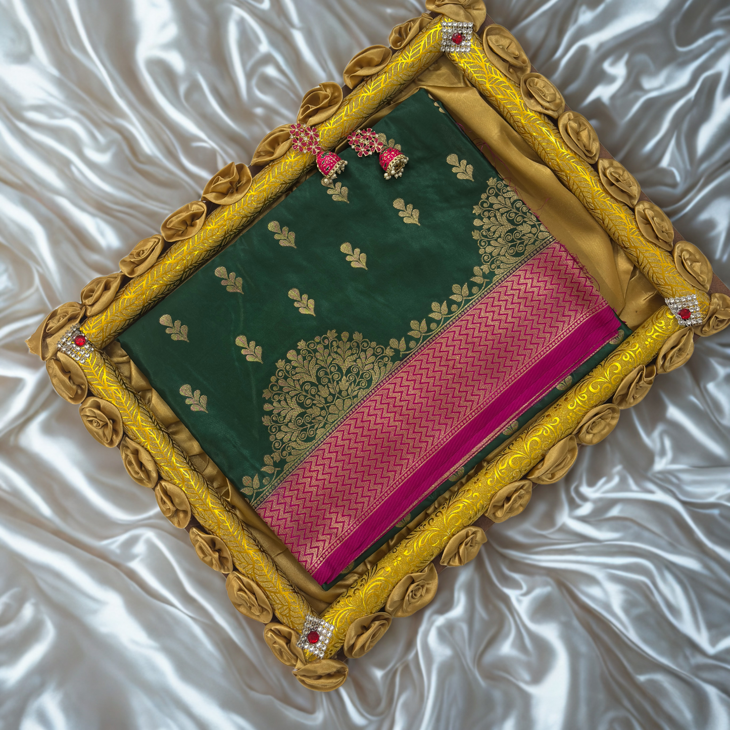 Green Banarasi Silk Saree