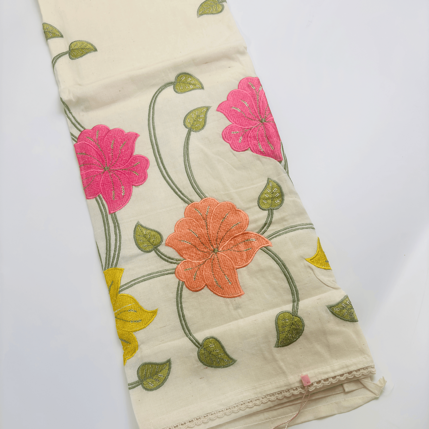 White Unstitched Suit (Floral)