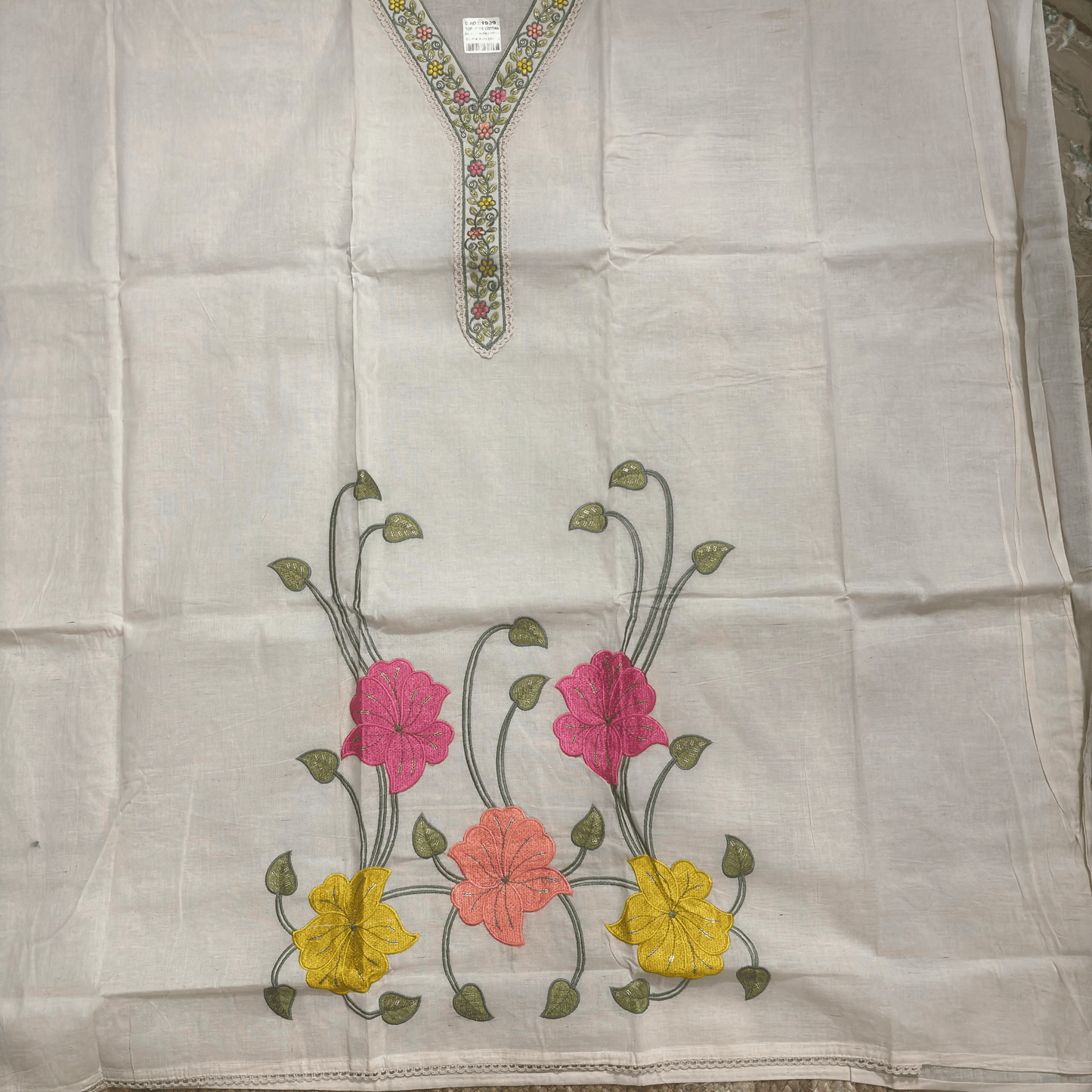White Unstitched Suit (Floral)