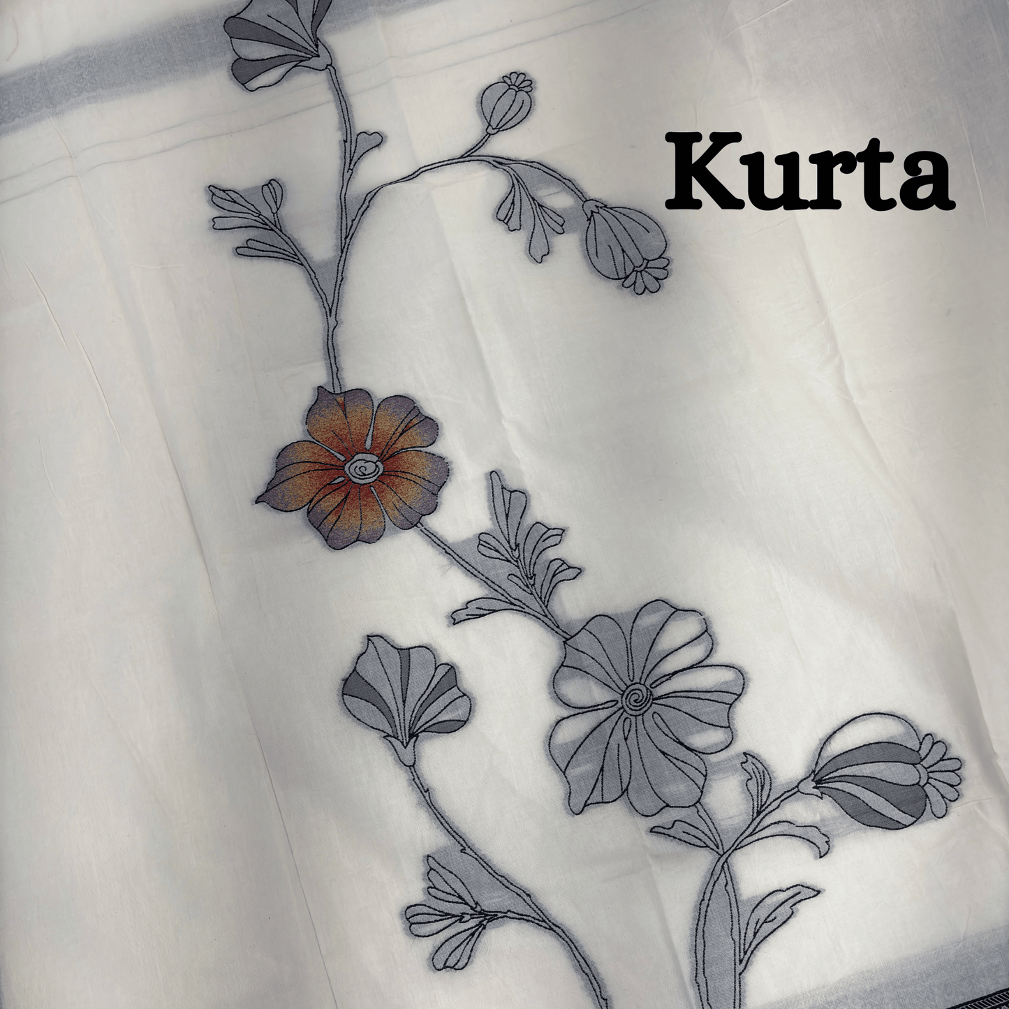 Off White Pure Linen Unstitched Suit 2
