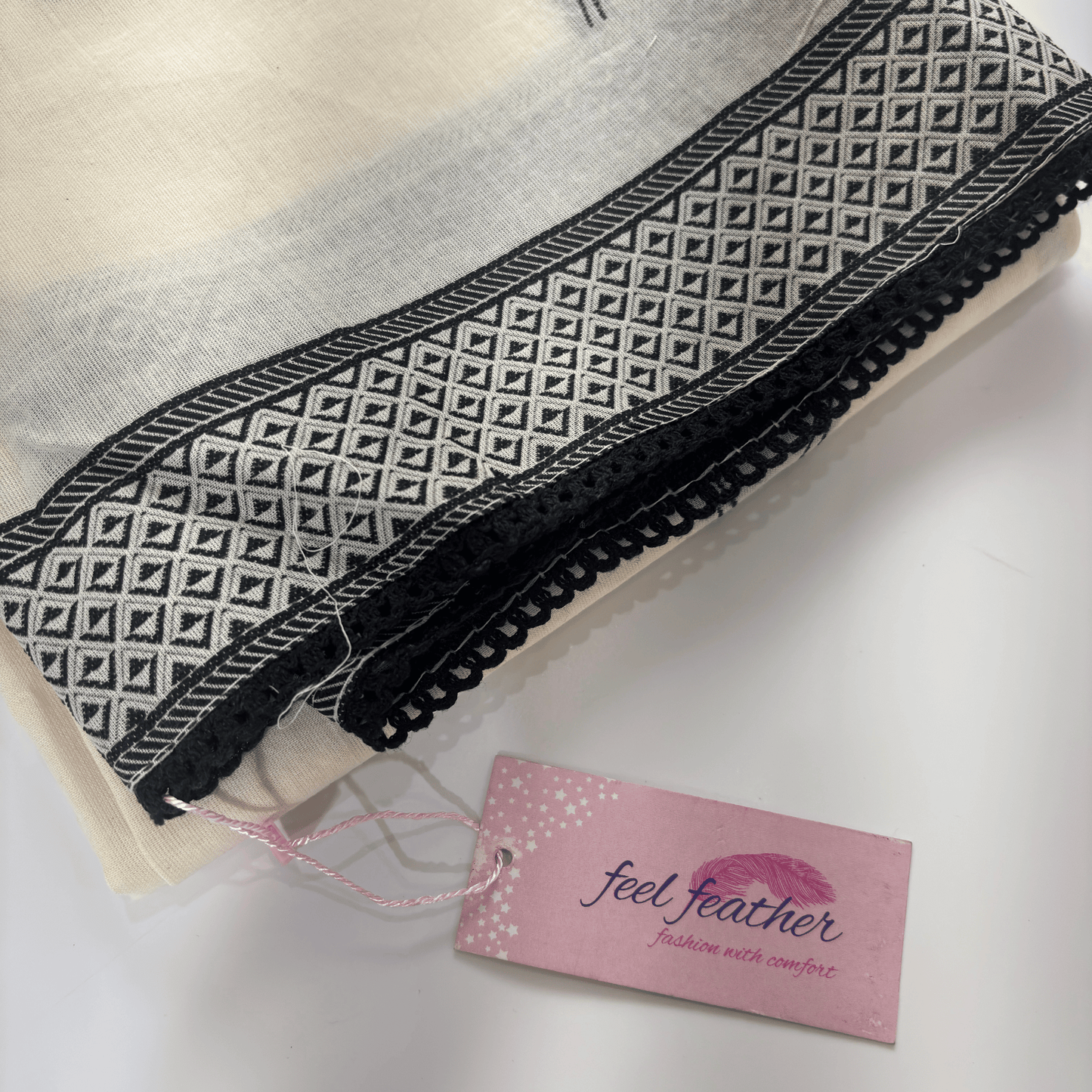 Off White Pure Linen Unstitched Suit 2