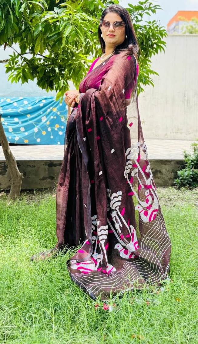 Jayshree Linen saree