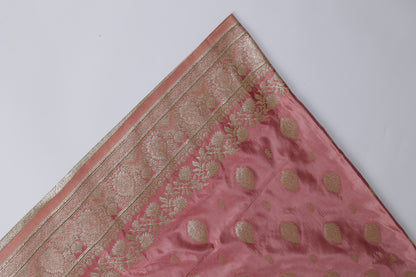 Premium Banarasi Silk Saree (Pink)