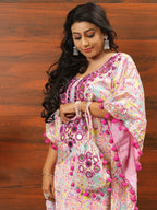 Multicolor Kaftan Kurta Set