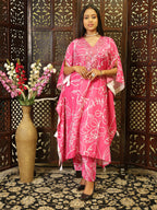 Pink Kaftan Kurta Set