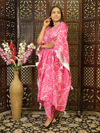 Pink Kaftan Kurta Set