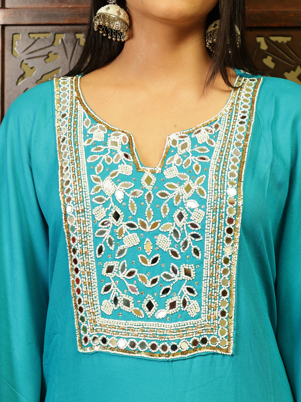Partywear Kaftan Kurta Set