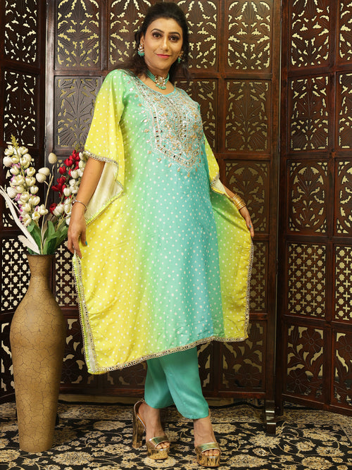 Jaipuri Gotta Patti Kaftan Kurta Set