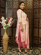 Pink Pure Cotton Kurta Pant Set