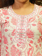 Pink Pure Cotton Kurta Pant Set