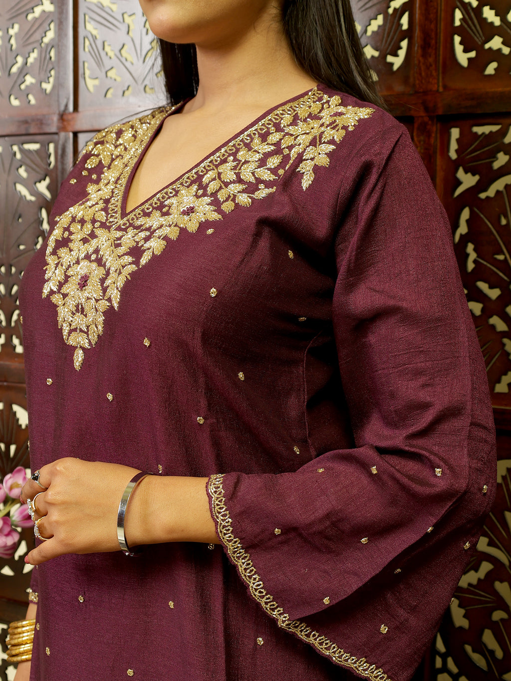 Purple Kurta Set for Women