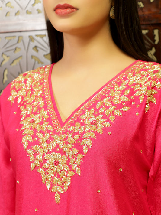 Pink Kurta Set For Women