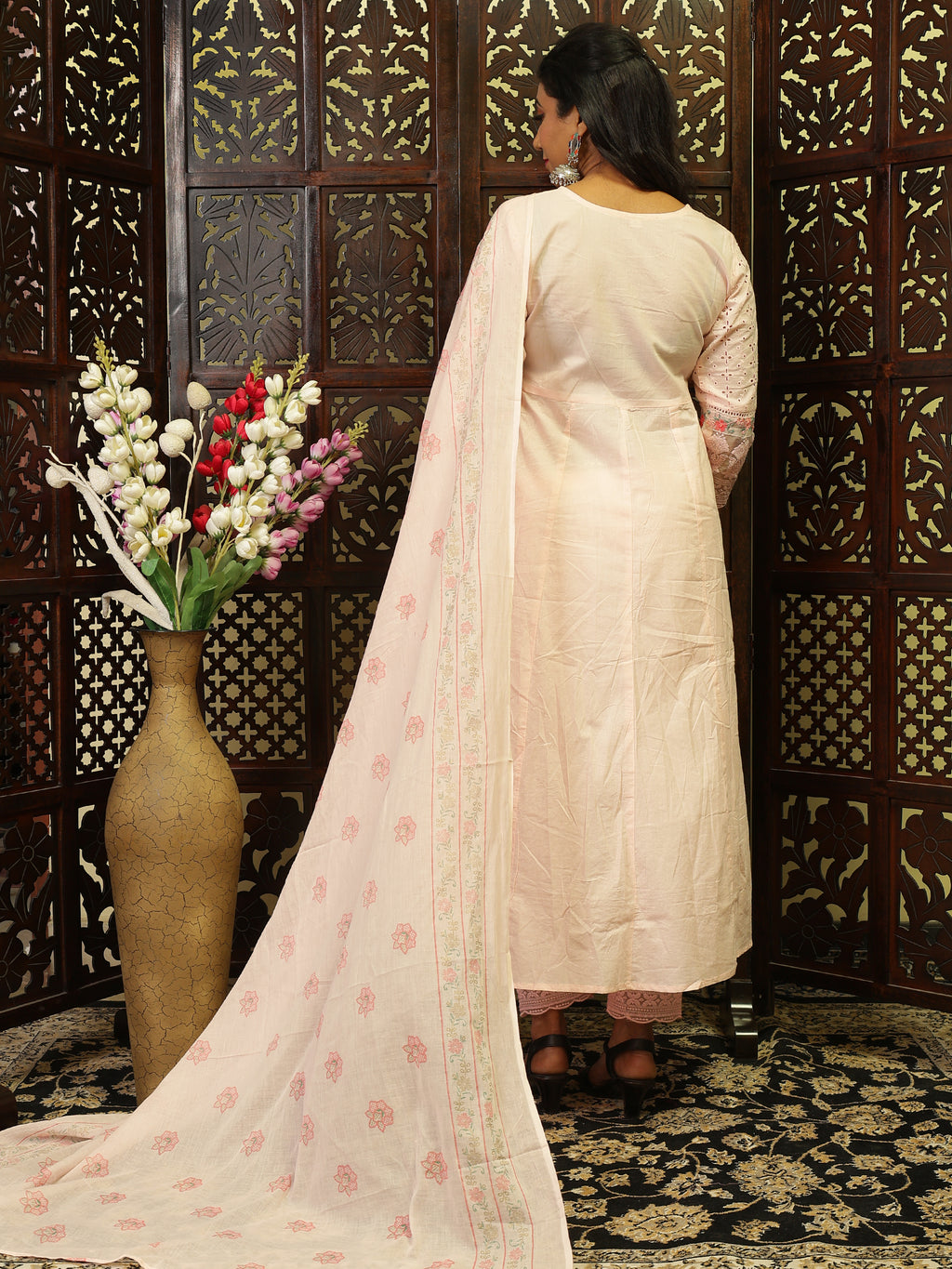 Pink Anarkali Kurta Set