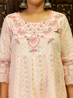 Pink Anarkali Kurta Set