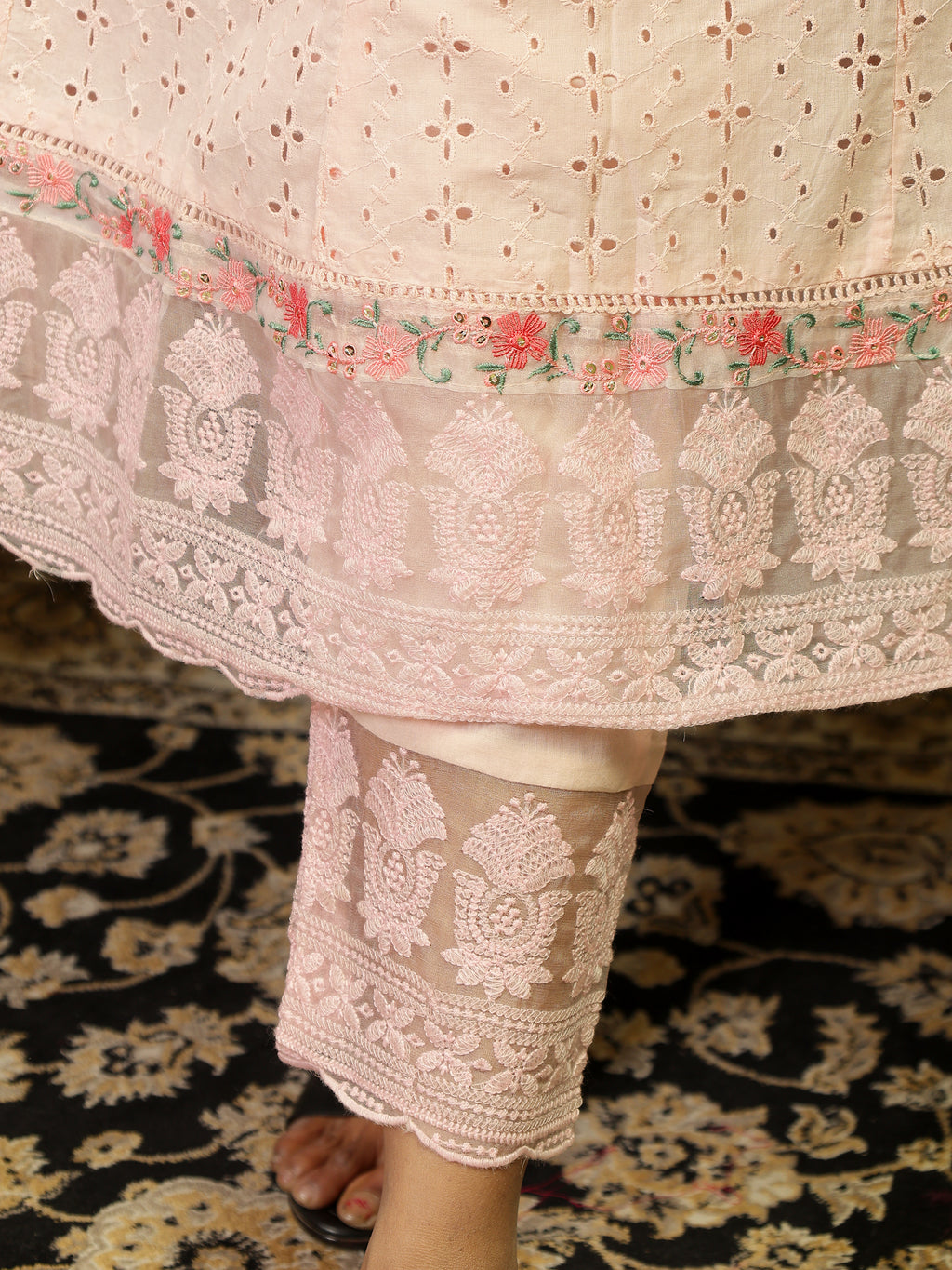 Pink Anarkali Kurta Set