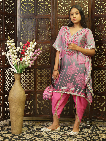 Yellow Kaftan Kurta Set