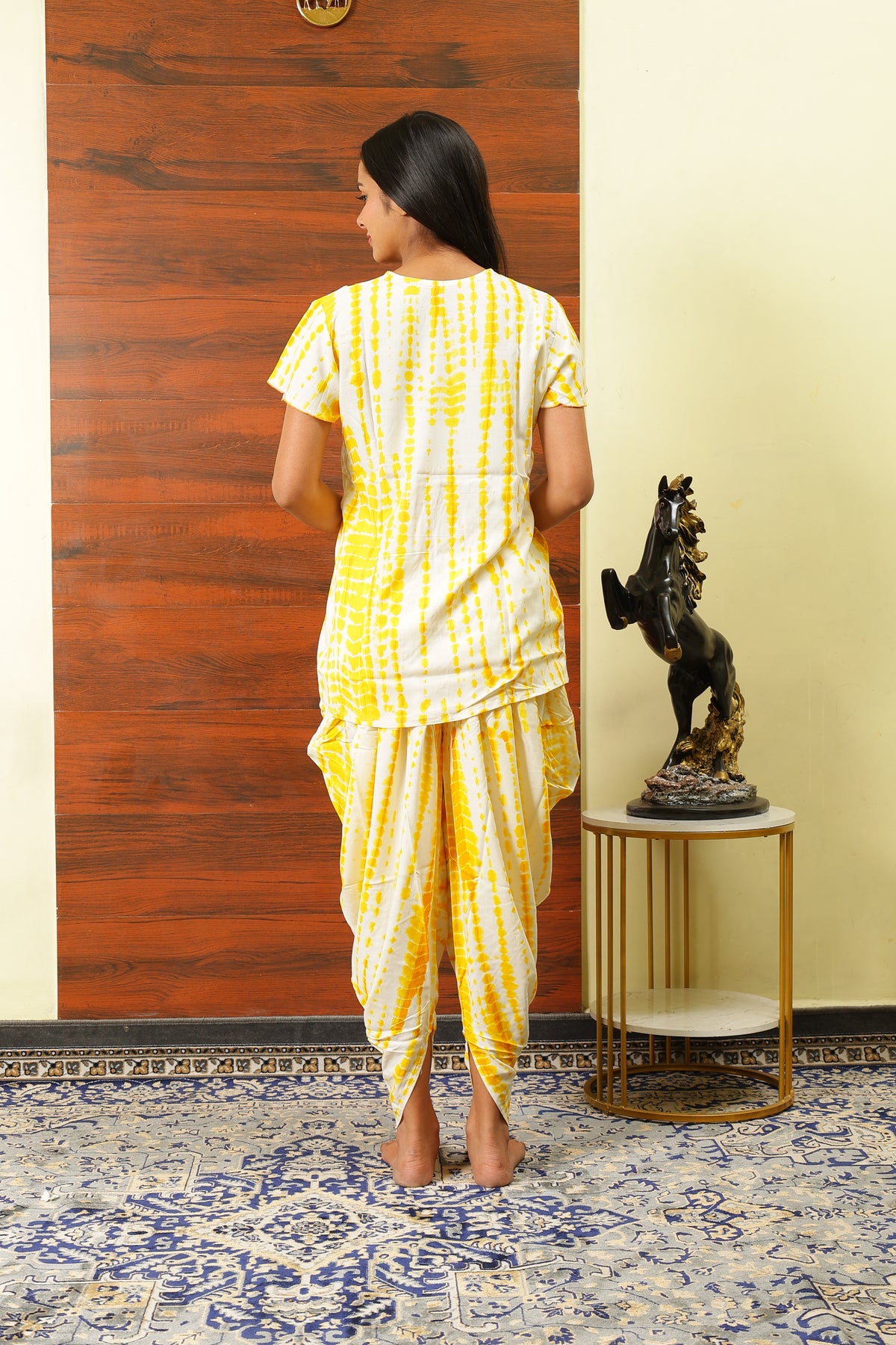 Yellow Tie & Die Night Suit