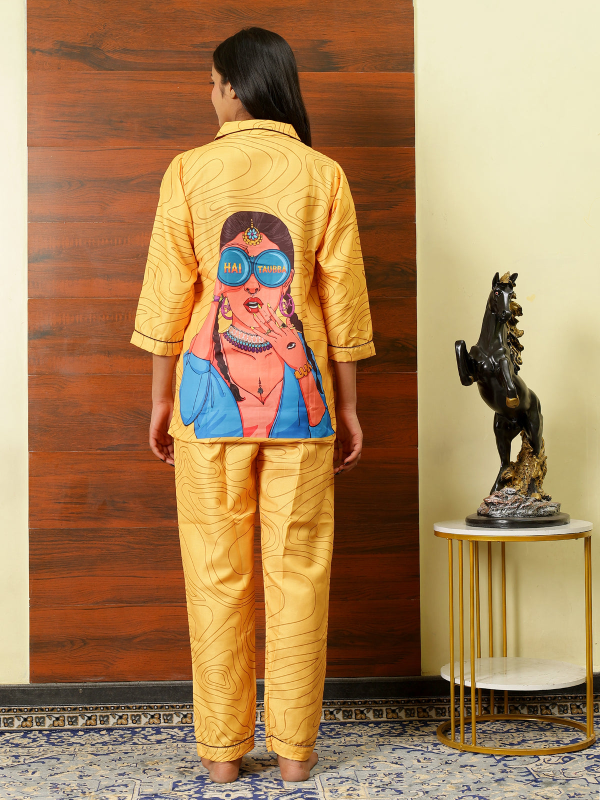 Stylish Yellow Night Suit