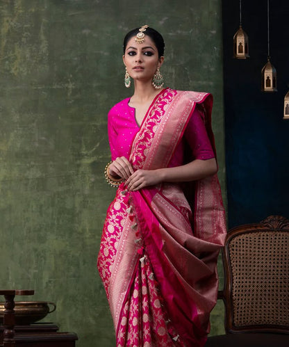 Premium Zari Weaving Silk Saree