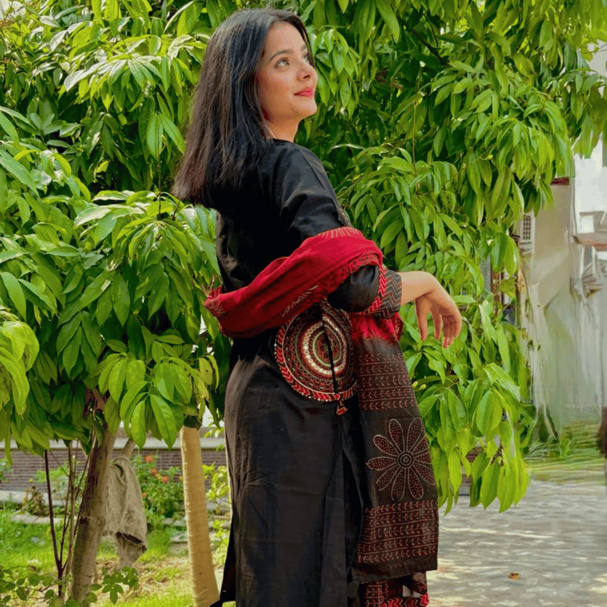 Black Pure Cotton Kurta Set